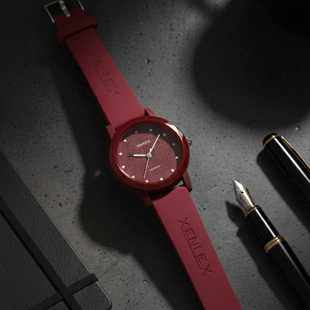 Waterproof Watch Elegant Round Dial With Soft Strap Stylish Design (Without Box)