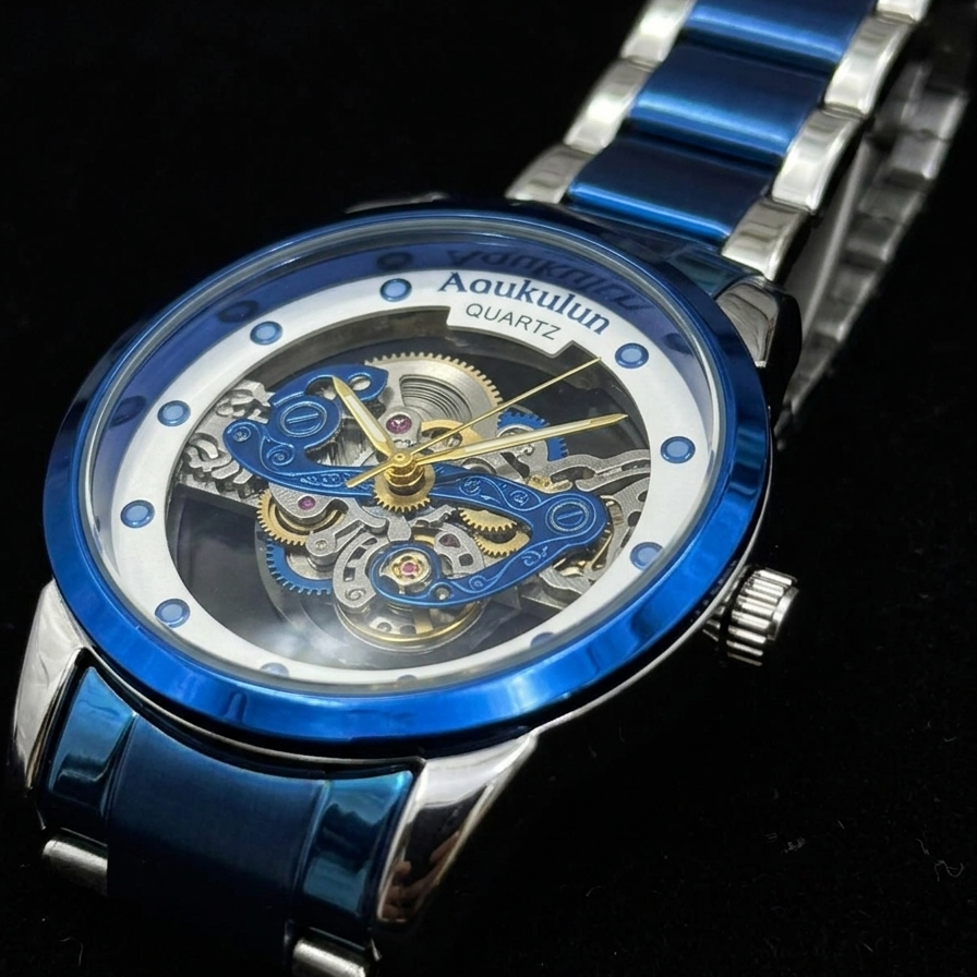 Luxury Skeleton Quartz Watch