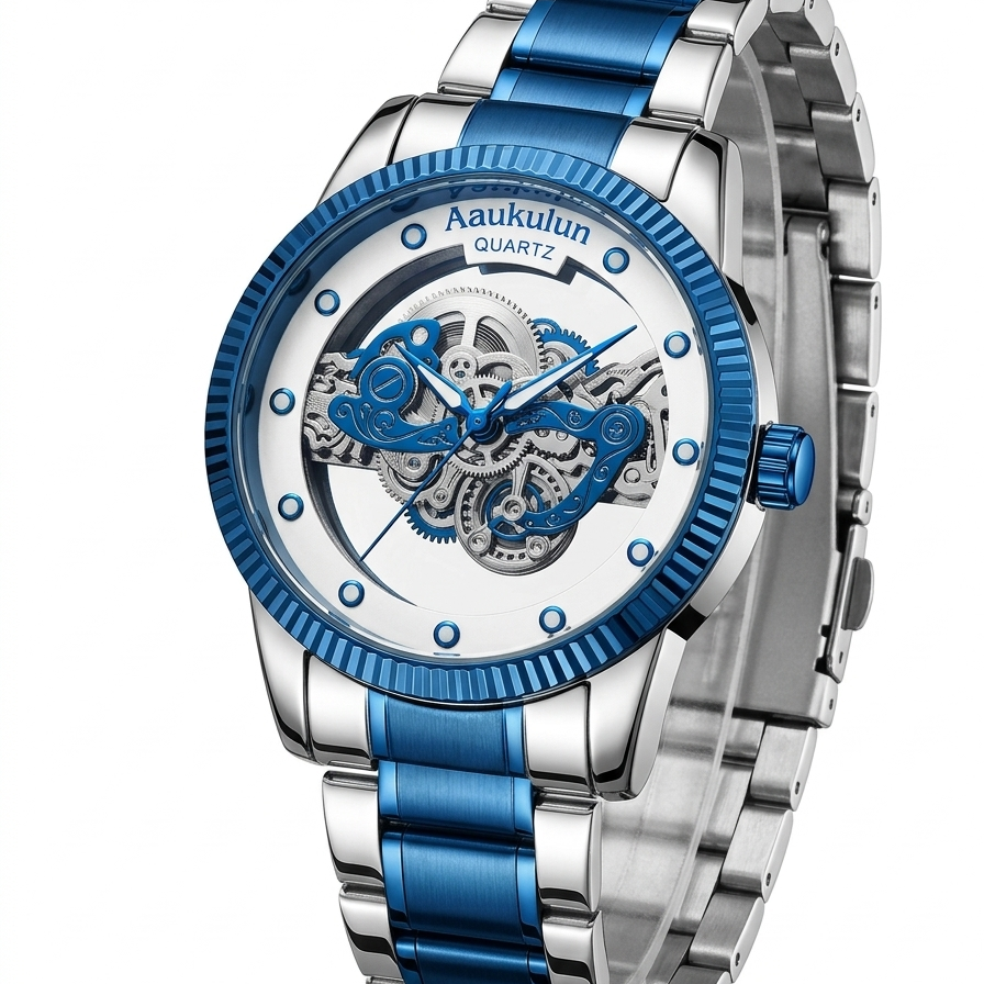 Luxury Skeleton Quartz Watch